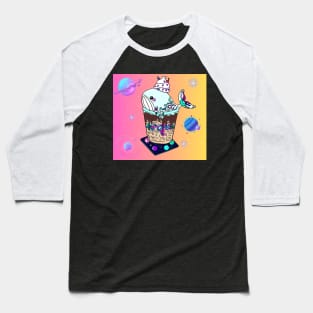 Galaxy Frappe Whale (sunset) Baseball T-Shirt